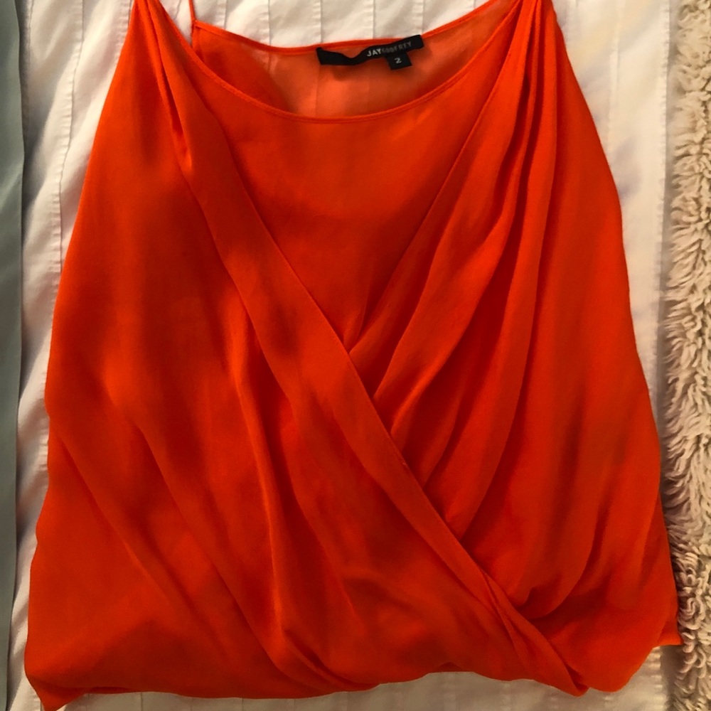 Jay Godfrey Size 2 silk orange top, never worn